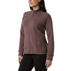 32 Degrees Heat Women's XL Full Zip Sweatshirt Brown Scuba  M0385